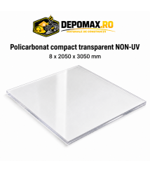 Policarbonat compact transparent NON-UV 8 x 2050 x 3050 mm